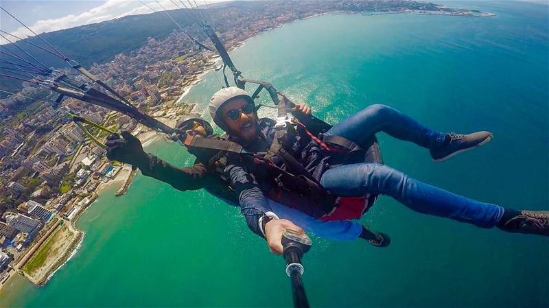 Cause i love the adrenaline in my veins 😎.Thanks @paragliding_clubthermiq (Beirut, Lebanon)