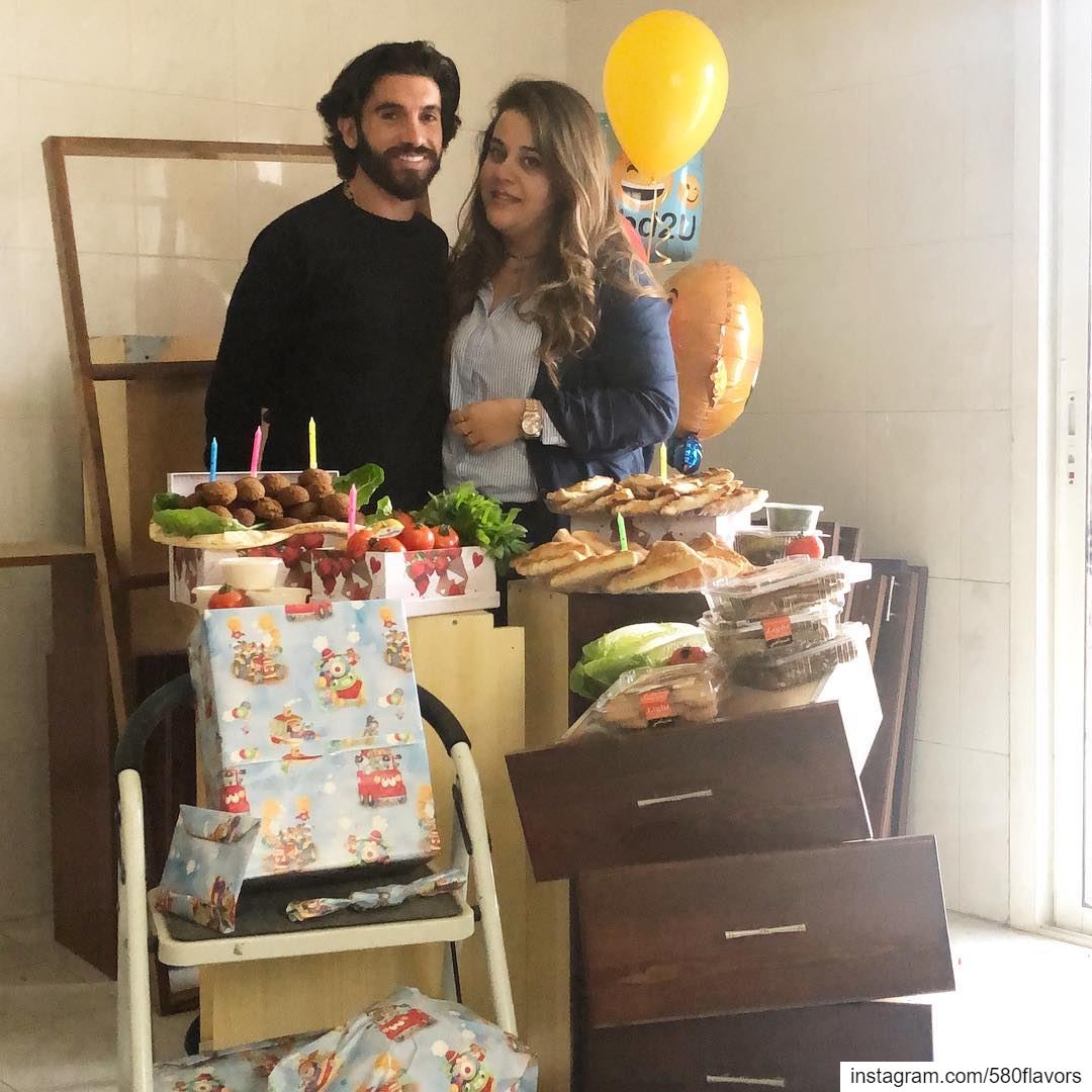 Celebrating my fiancé pre-birthday at our future house with falafel 🥙 🏠 � (Zgharta)