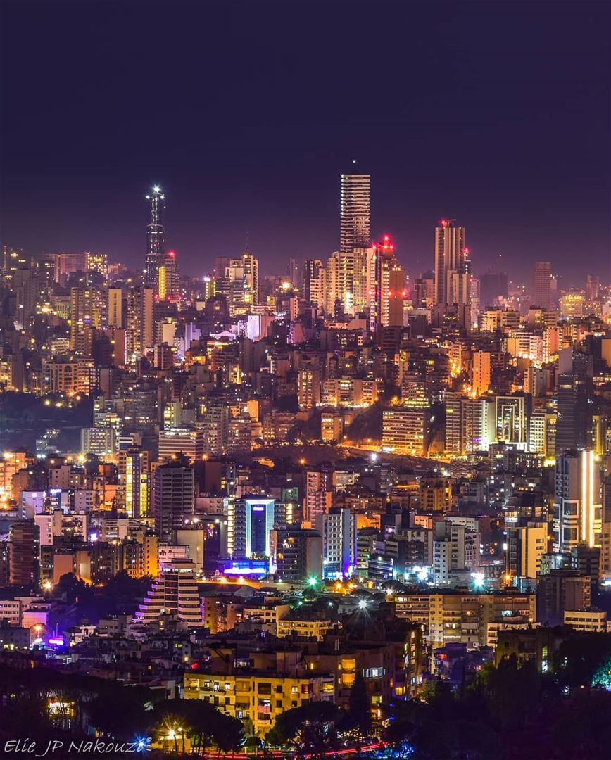 City lights.. nikon  night  photography  picture  beirut  city  lights ... (Fanar, Mont-Liban, Lebanon)