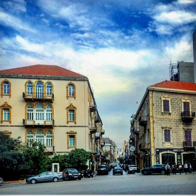 🏡🏡💙🧡💚 cityphotography  architecture  lebanese  old  houses  ... (Beirut, Lebanon)