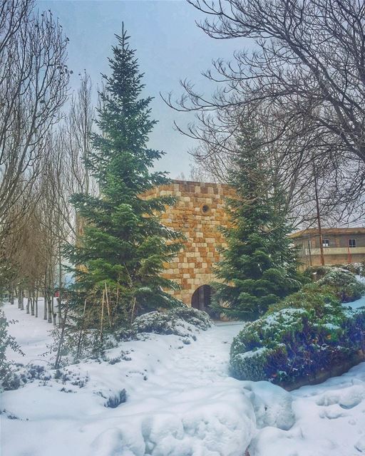 Close the door of your heart to negativity, guard it Pure as snow 💙❄️🙏... (Ehden, Lebanon)
