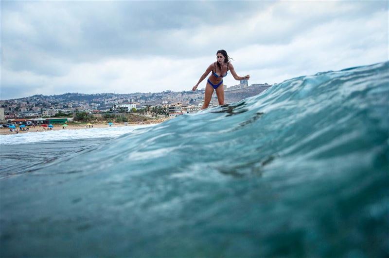 Cloudy session captured by @mac_leb ☁️ 💙 🌊_____________  passion ... (Surf Lebanon)