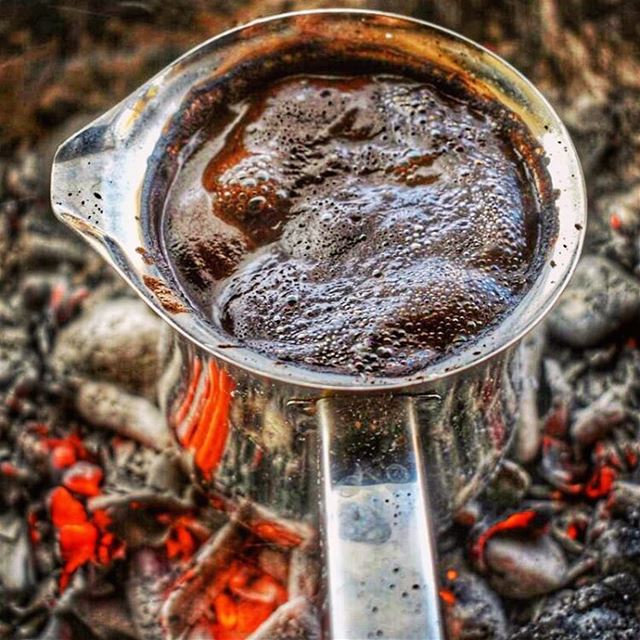  coffee tastes even better on a freezing Friday morning ❄️☕️🔥❤️... (El Qlaïaâ, Al Janub, Lebanon)