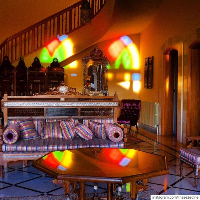 Colors and light, the magic of stained glass..... @lebanonlivinglegacy ... (Hammana)