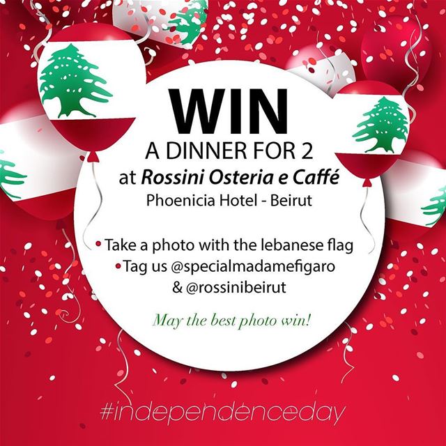 Competition alert! Happy Independence Day Lebanon 🇱🇧! Take a photo with...