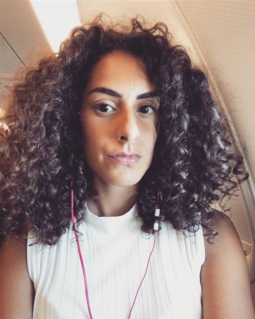 🐏🐏🐏  curlyhair  curlyhairdontcare  lebanon  plane  flight  music  bored...