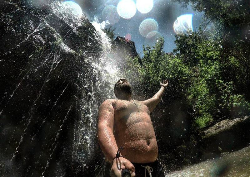  DiscoverNature  FeelNarture 💦🌳 Fresh  Cold  Waterfall  Faraya  Lebanon... (Faraya, Mont-Liban, Lebanon)