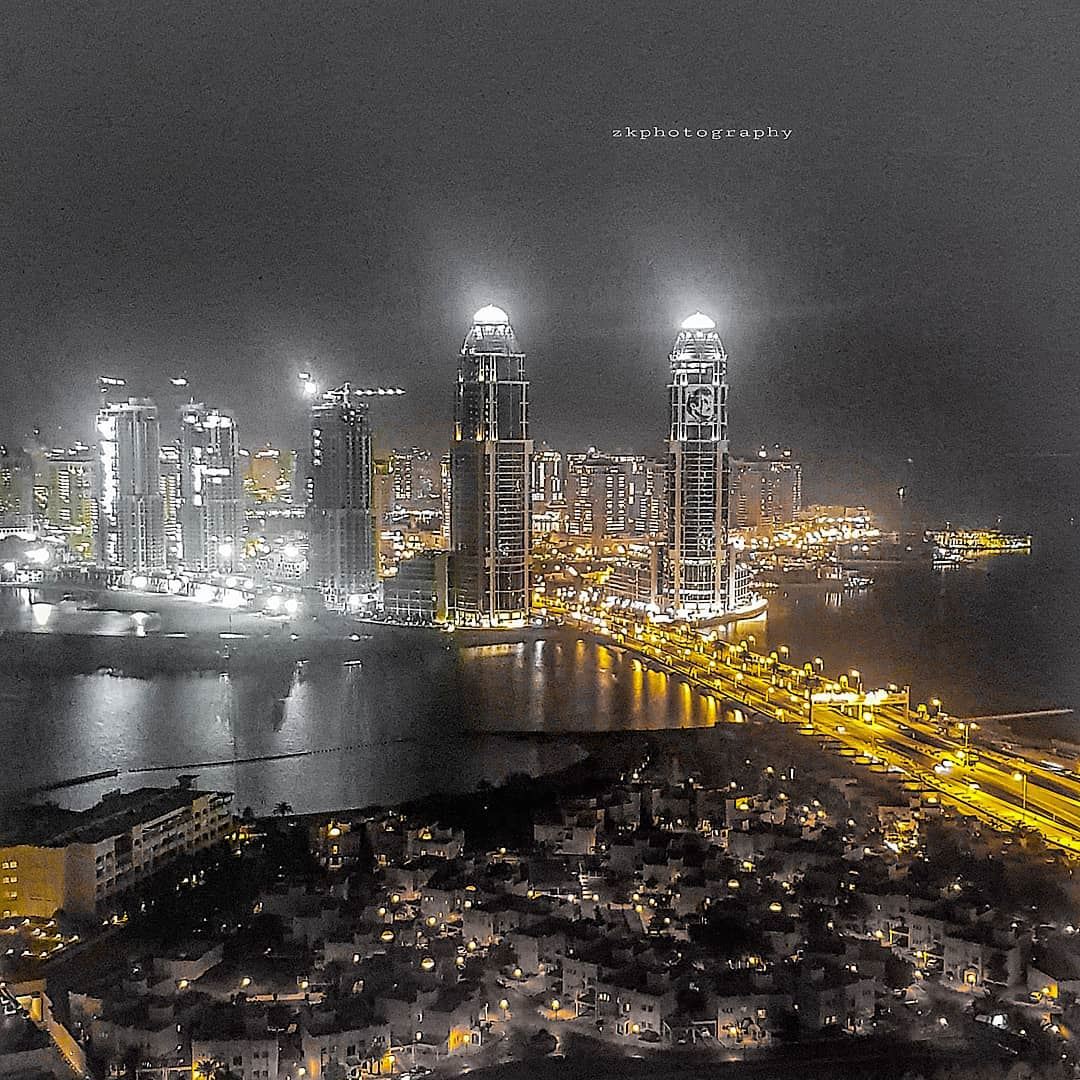 Doha Nights..🌟🌟🌟 * amazing_qatar  qatarism  clubhdrpro  clubasiapro ... (The Pearl Qatar)