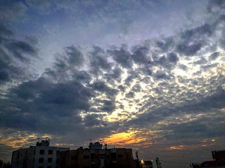 “Don’t forget:Beautiful sunsetsneed cloudy skies.”– Paulo Coelho ☁️🧡... (Beirut, Lebanon)