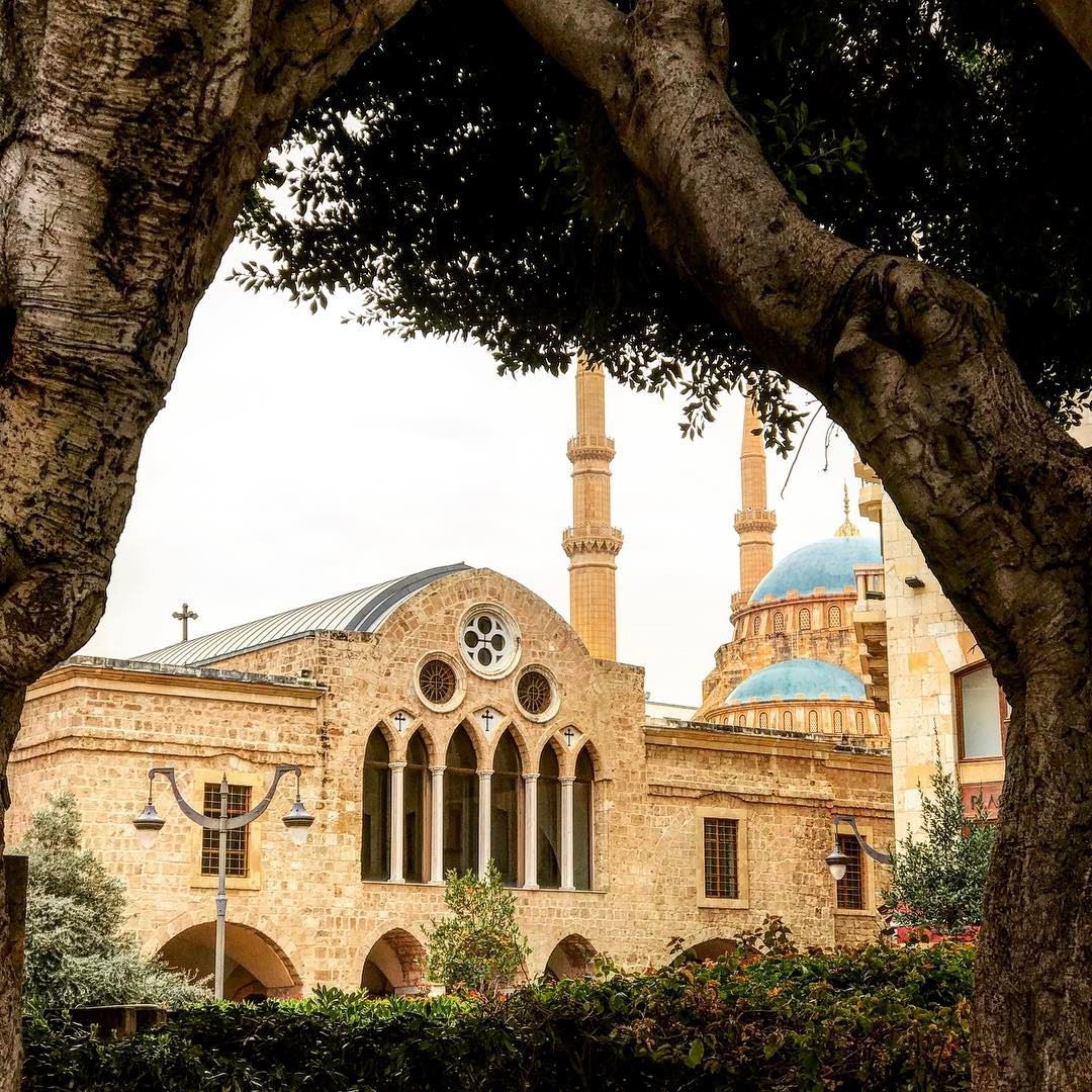  downtown beirut beautiful special view mosque church lebanon peace 🇱🇧