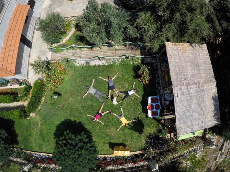 🚁 Drone selfie at @tommakdissy's Backyard 🍃🌶............ (Kfarhilda, North)