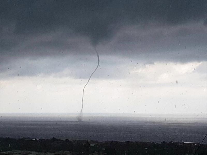 Earlier this morning in Saida 🌪🌪🌪  lebanon  saida  tornado  helloautumn...