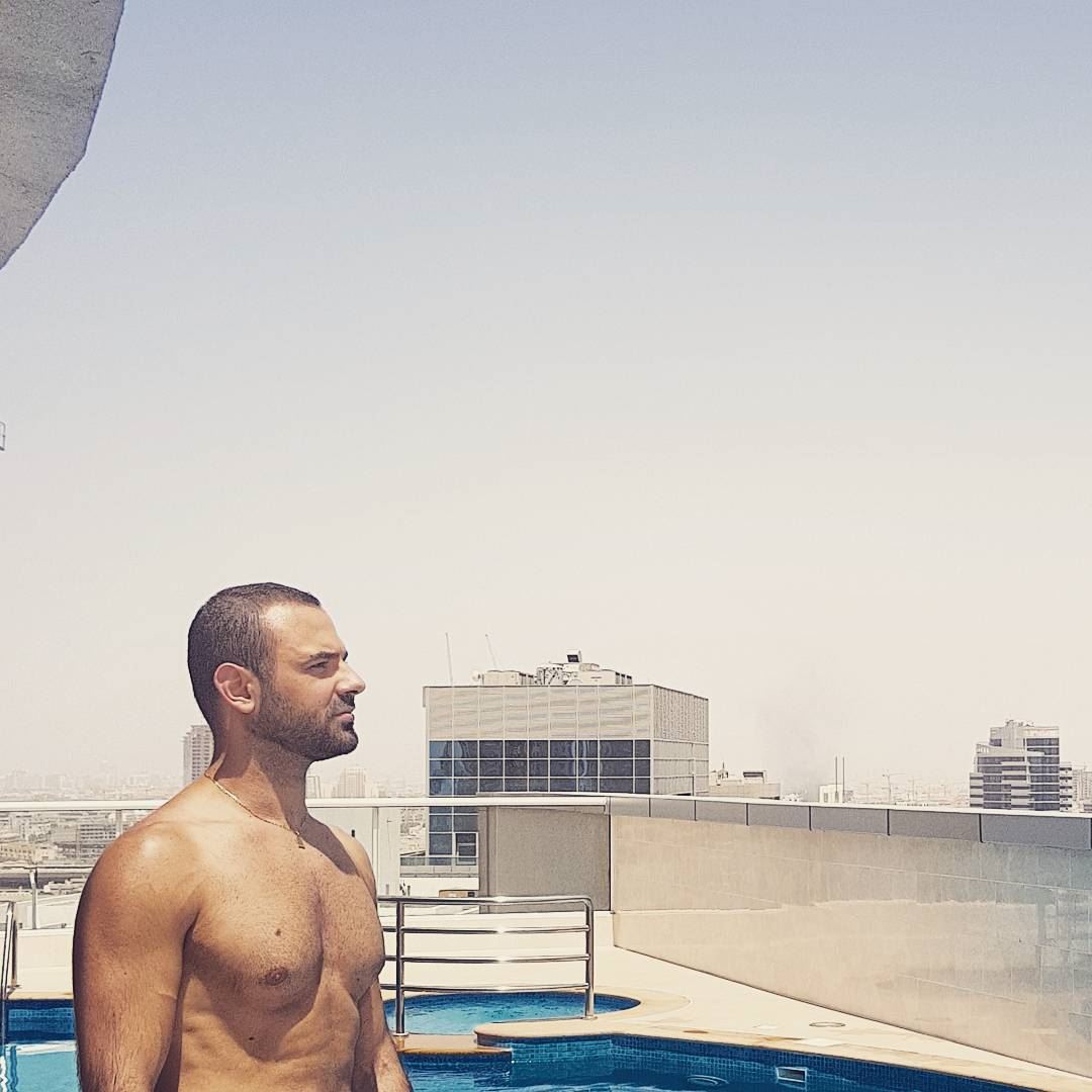 Earlier today ☀️ summer pool Dubai gym  fit  fitness  workout  beard... (Dubai, United Arab Emirates)