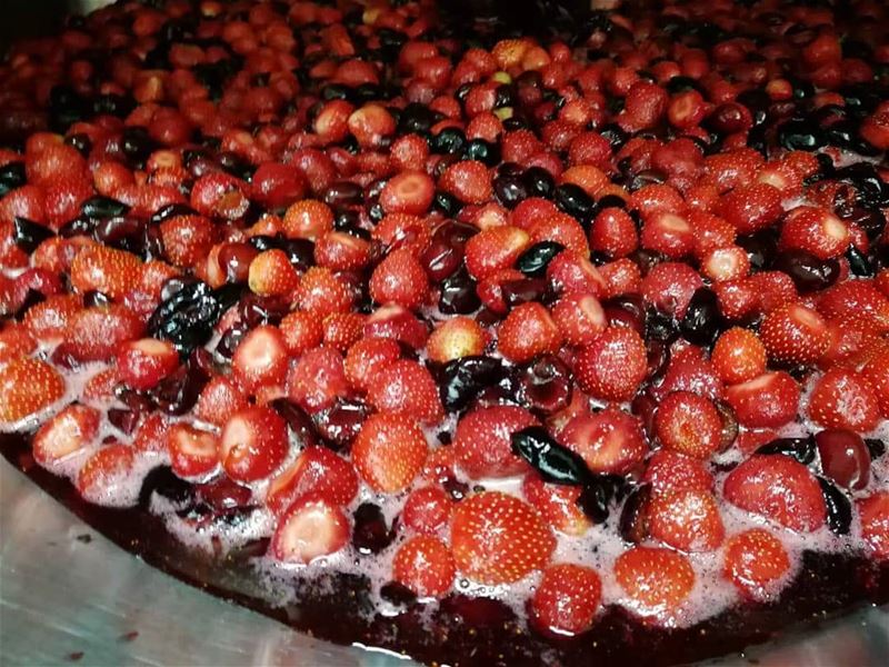 Enjoy  JabalMoussa with all your senses. (Our Strawberry and Cherry Jam)...