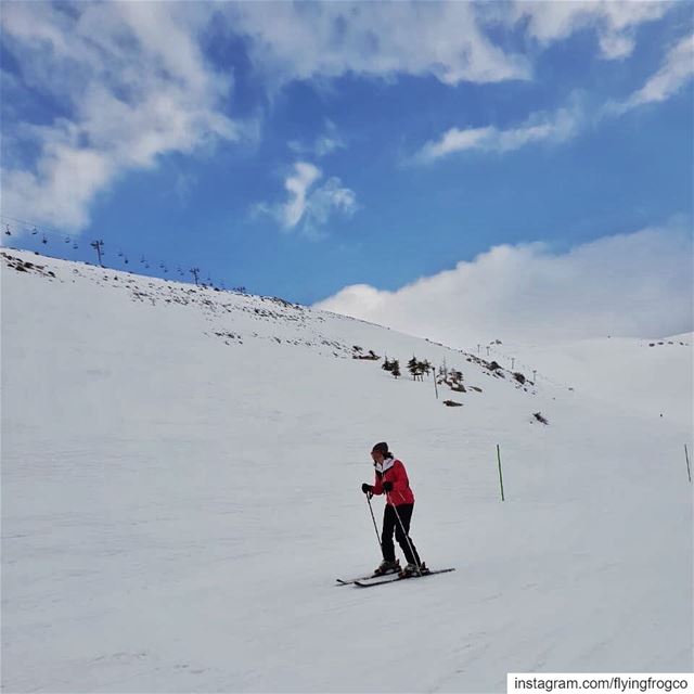 Enjoying skiing and the beautiful mountains!..... flyingfrog ... (Mzaar Ski Resort Kfardebian)
