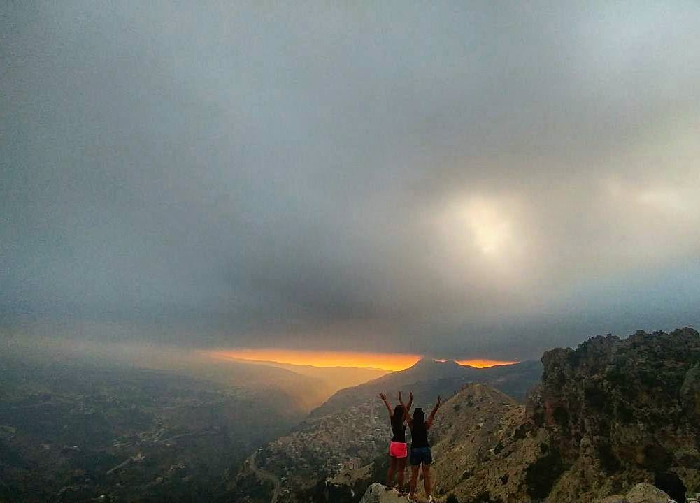 Enjoying the  breathtaking  view of our  lebanon... sunset  ... (Cedars of God)