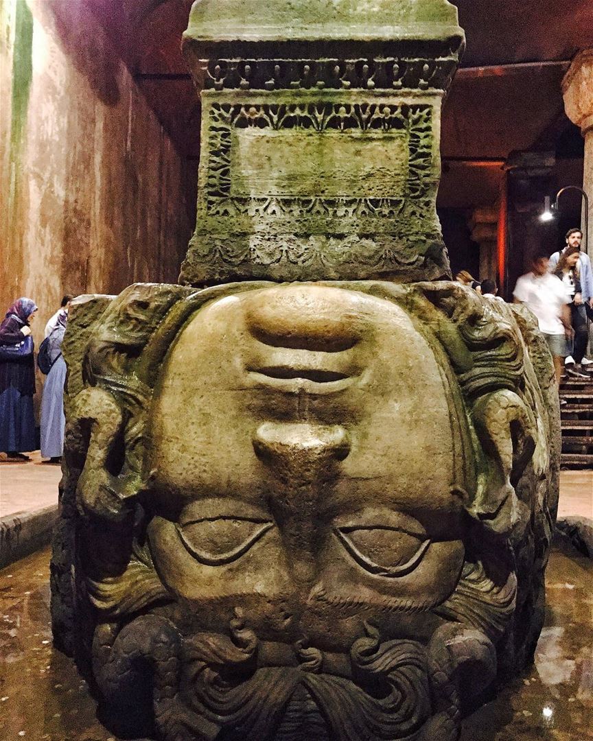Finally found MedusaBasilica Cistern is a must when you visit Istanbul,... (Basilica Cistern)