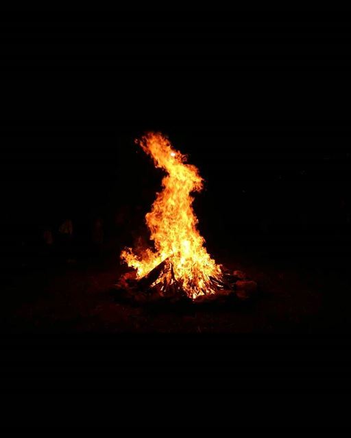 Fire burns brighter in the darkness....  fire  aley  nature  photography ... (Aley EquiClub)