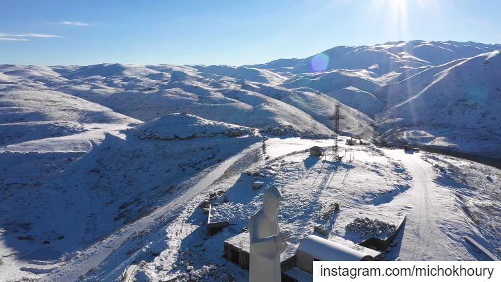 🎬 First Snow at St Charbel FarayaSound on 🔊... AboveLebanon ... (Lebanon)