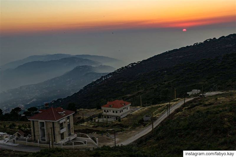 First sunset in July 2019There is a reason why we love the nature.. 🌄___ (Falougha, Mont-Liban, Lebanon)