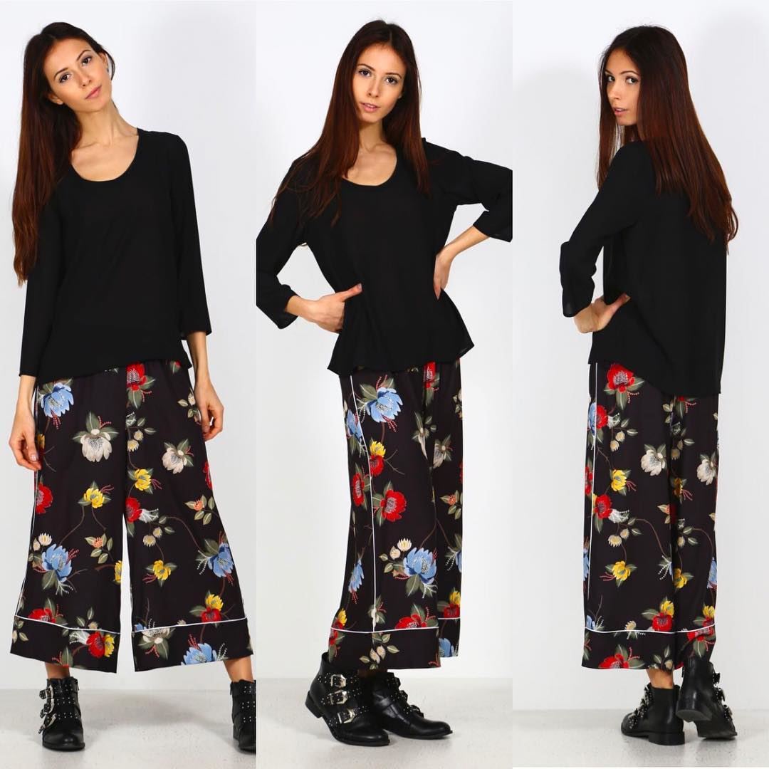 Floral loose pants from Imperial DailySketchLook 103 shopping  italian ... (Sketch)