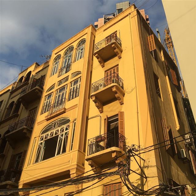 (French) Mandate period (1920-1940s) Beirut buildings the ochre color...