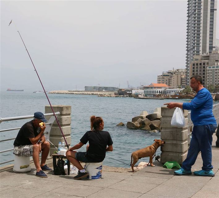 Friendly conversation on how to do the fishing correct:) thisislebanon79 ... (Beirut, Lebanon)