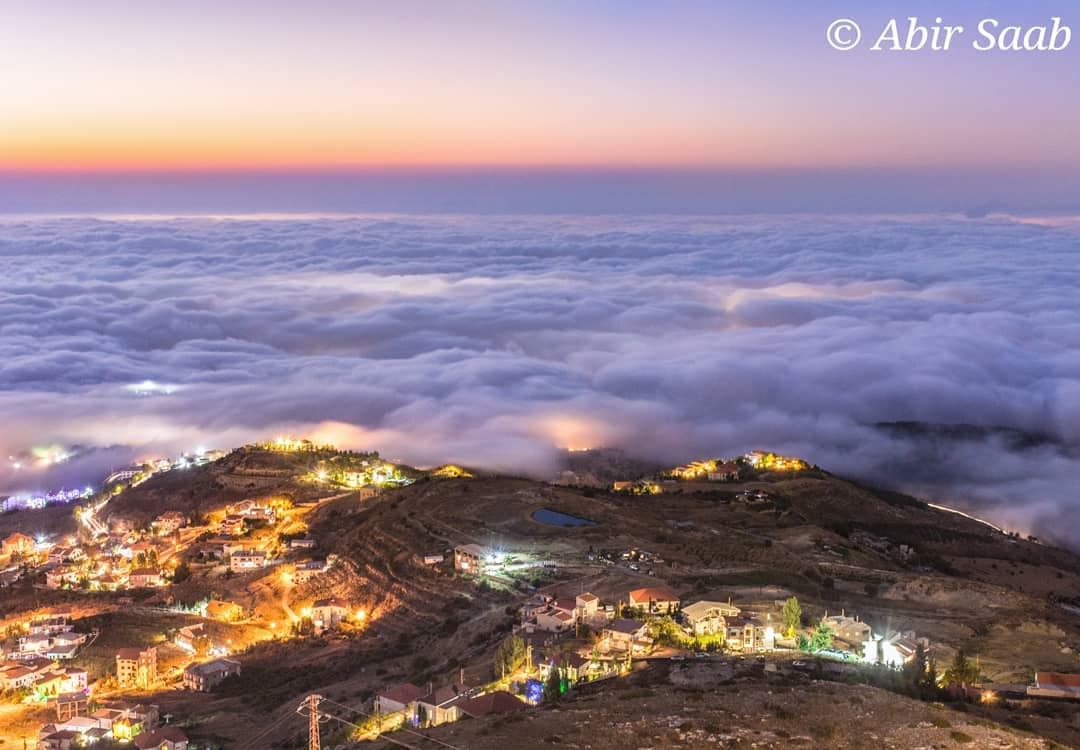 From one of the best lebanese villages, Ehden.. lebanon  bluehour ... (Ehden, Lebanon)