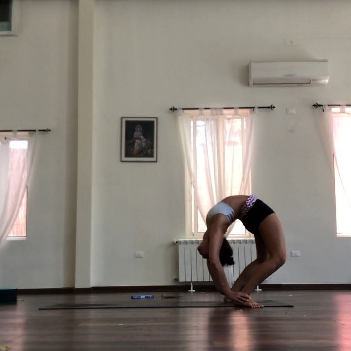 From scorpion into full wheel, it’s becoming a go-to transition when... (Sarvam Yoga)