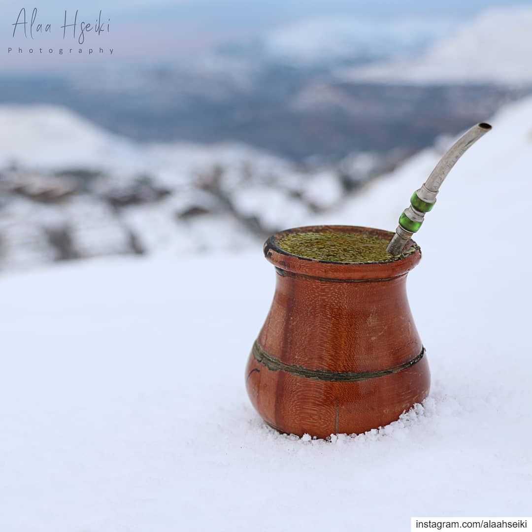 Frosty Weather ; Warm Mate 🍵... Hseiki  Lebanon  beirut  nature ... (Faraya, Mont-Liban, Lebanon)