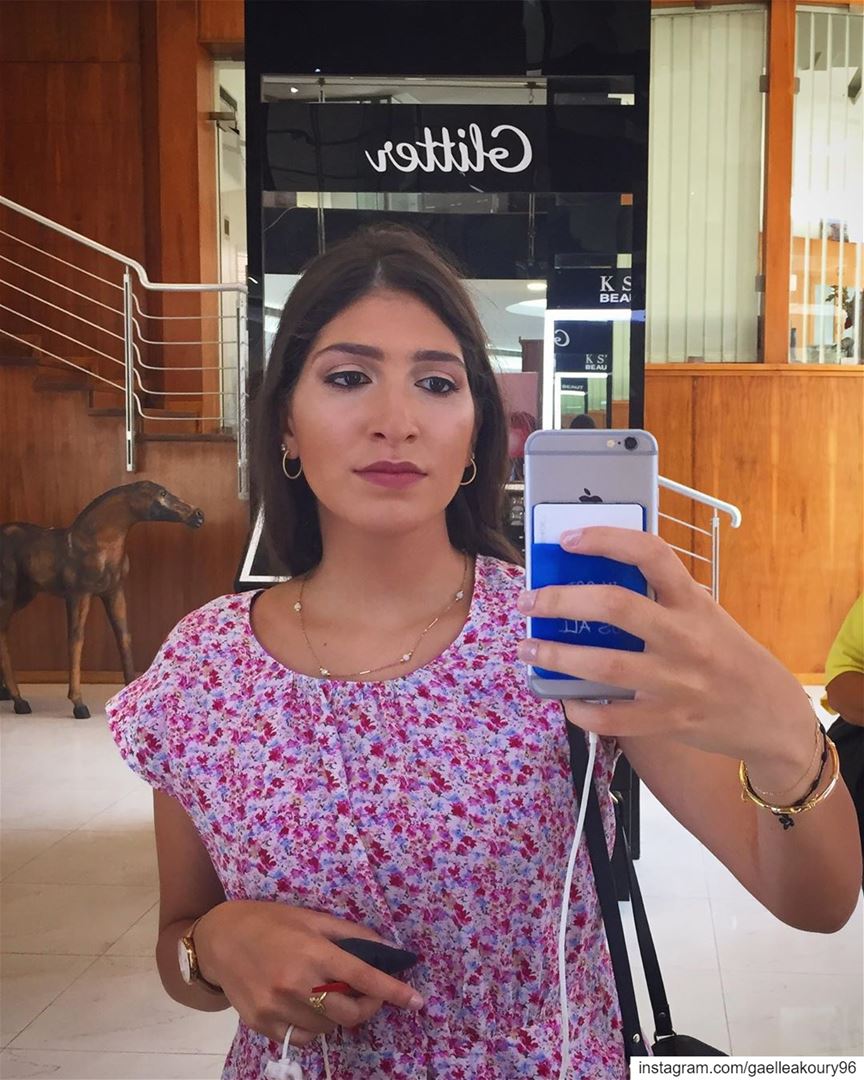 Gaelle with makeup 🤓 and nail polish 🤪 and without  livelovebeirut...
