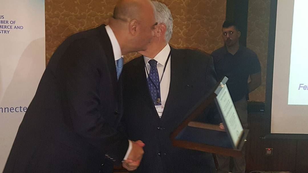 @georgeschehwane offers an award to Mr. Hajji Roussos - President of the... (Limassol, Cyprus)