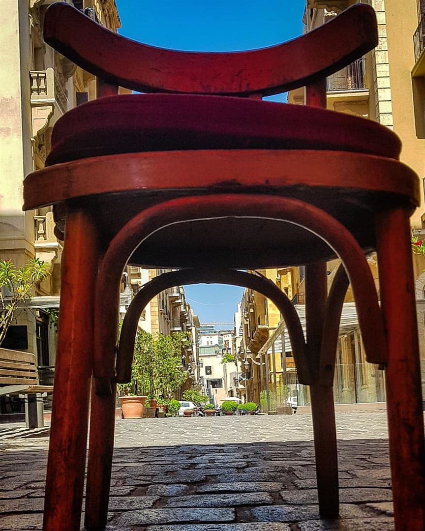 Give the Chair a flying Kiss,,But don't stick to It..🍃It's ... (Beirut Souks)