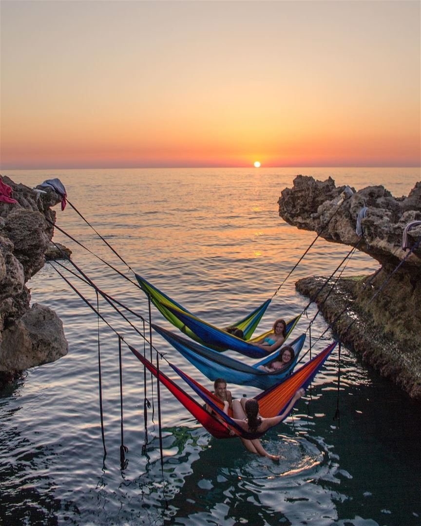 Golden hours on golden hammocks 🔥 who's excited for those summer hangs? ... (Kfar Abida)