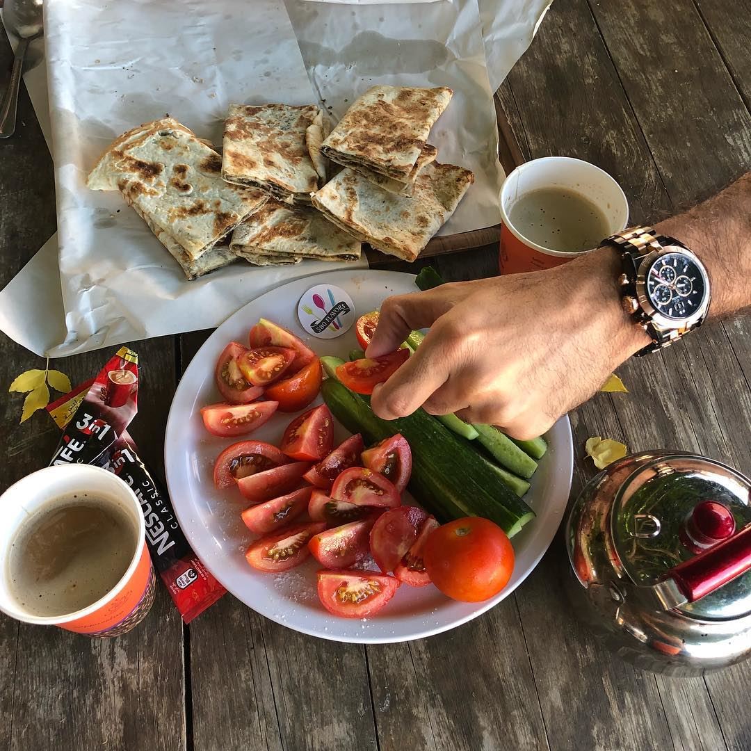 Good morning 😃☀️ best sajj breakfast 😋 ... 580flavors  lebanesefood ... (Sebaail, Liban-Nord, Lebanon)