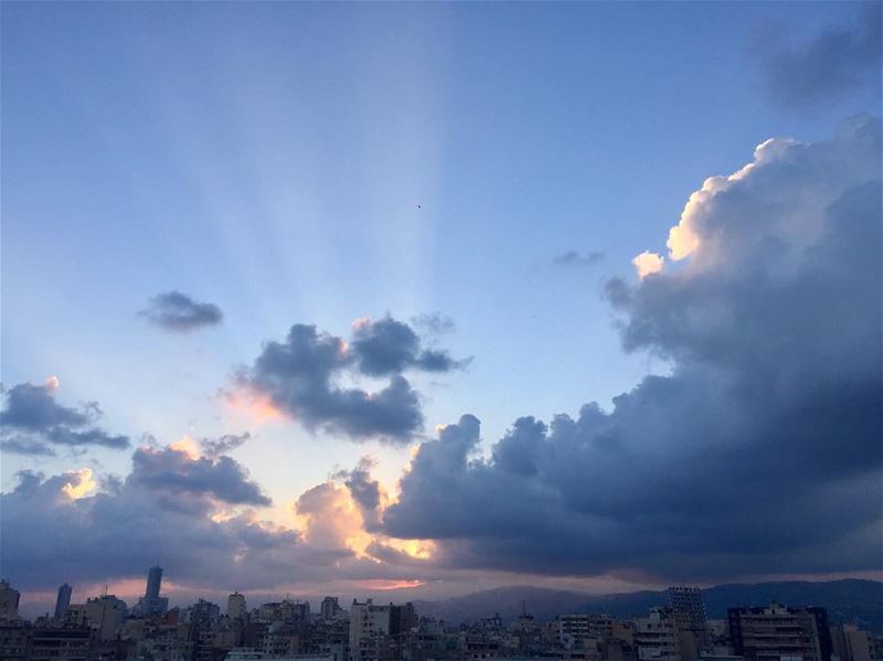 Good morning🙋🏻☀️  morningview  morninglight  clouds  alloverthesky ... (Beirut, Lebanon)