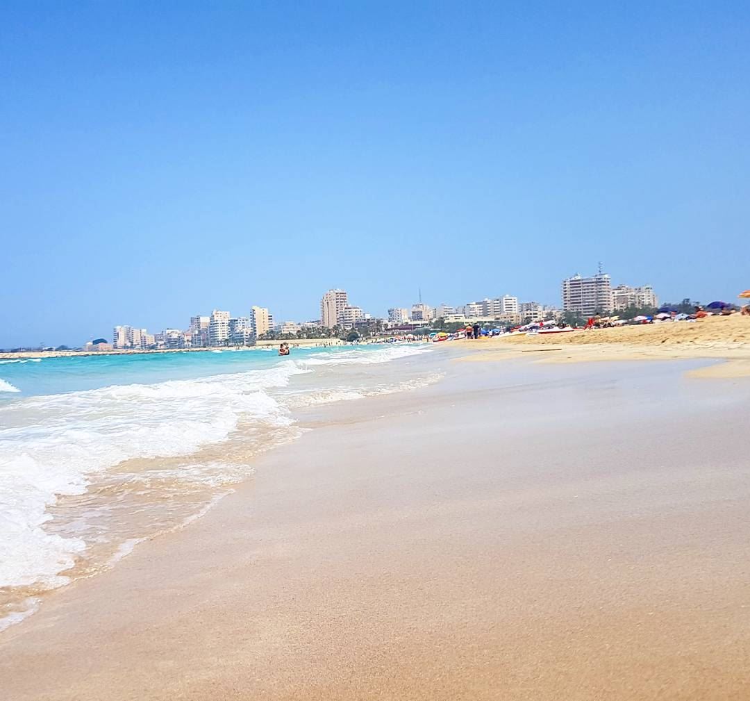 Goodmorning frm tyre❤❤❤ beach  whitesand  clean  summertime  swimming ... (Tyre, Lebanon)