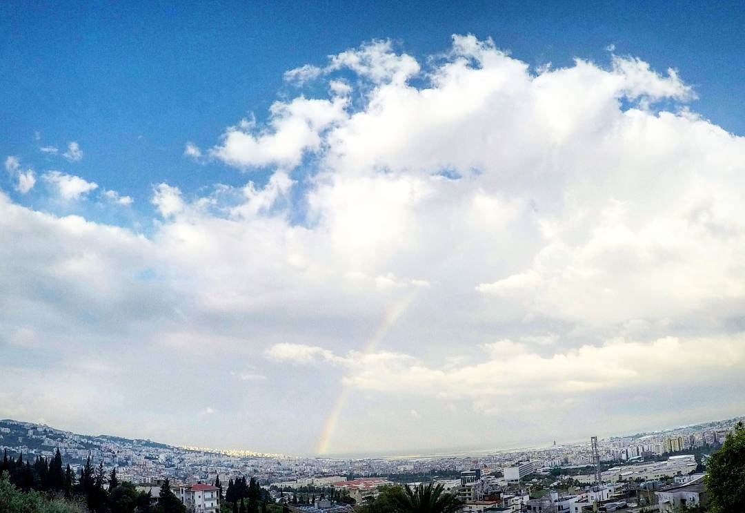  GoodMorning from  Hadath Rainbow spotted in  Beirut  Lebanon 📷🌈... (Hadath)