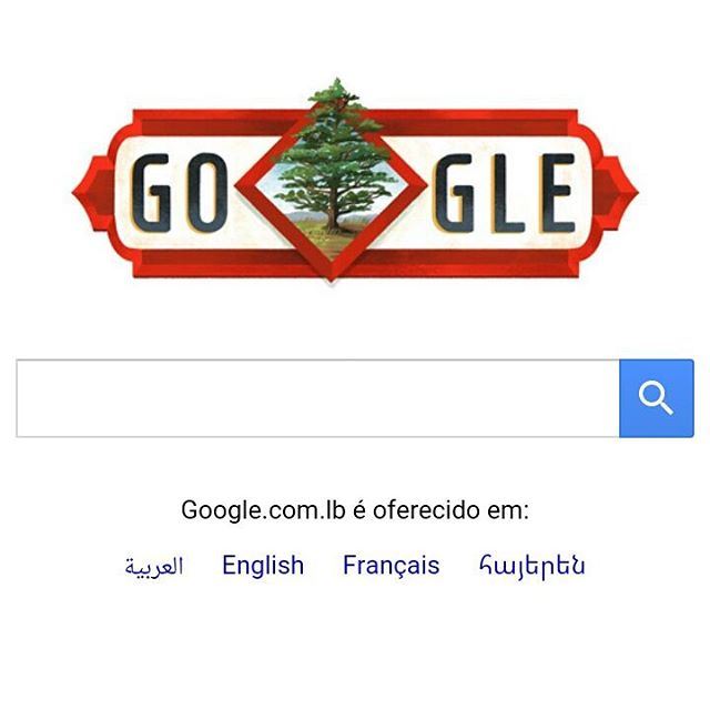 Google celebrando o Dia da Independência do Líbano! 👏🇱🇧🎆 Google... (Lebanon)