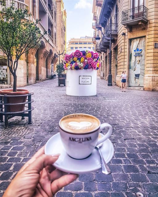 Goood morning! From the heart of Beirut city, with love... ☕💟☕.... ... (Beirut, Lebanon)