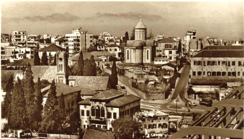 Grand Serail and Armenian Church  1950s