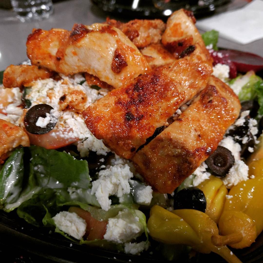  greeksaladwithgrilledchicken   greeksalad   grilledchickensalad   salads ... (Blue Moon Hookah Lounge)