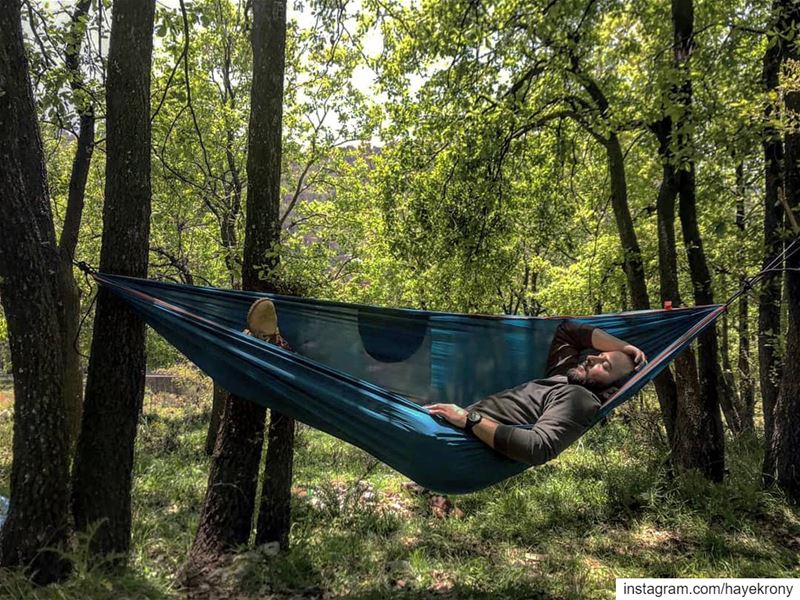 Hang and chill 🏕️🌲... Outdoorlife  hammocklife  lebanonoutdoor  hike...