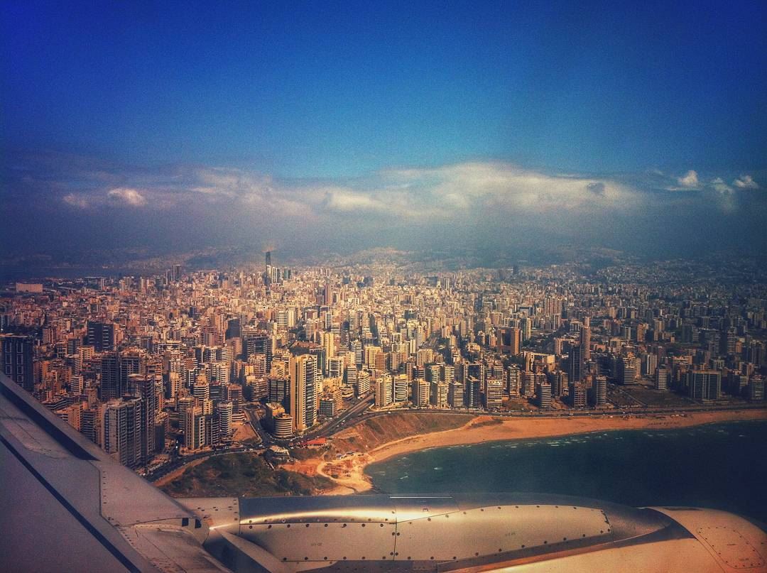 Happiness is looking down on your hometown from a plane ✈ ❤@lebanontimes ... (Beirut International Airport)