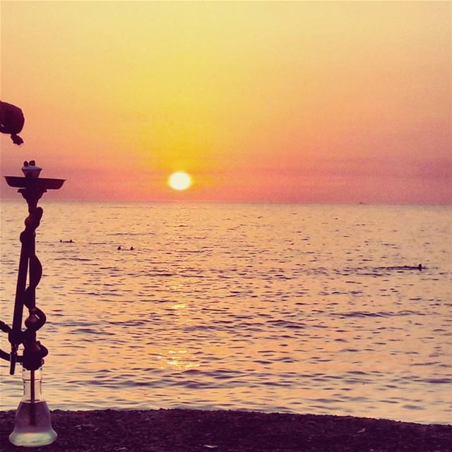 Have a sweet night peeps! Mediterranean  Sea  Sunset  People  arguile ... (Tripoli, Lebanon)