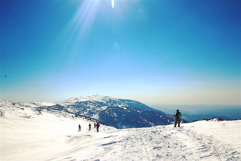 • Hello February ❄️ • tb  february  snow  atthetop  mountain  sky ... (Arz el Bâroûk)