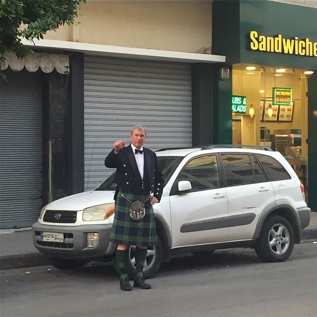 Hello From the Other Sidee🕺🏻 scotland  scotlandcostume  onthestreets ... (Mar Mikhael-Armenia The Street)