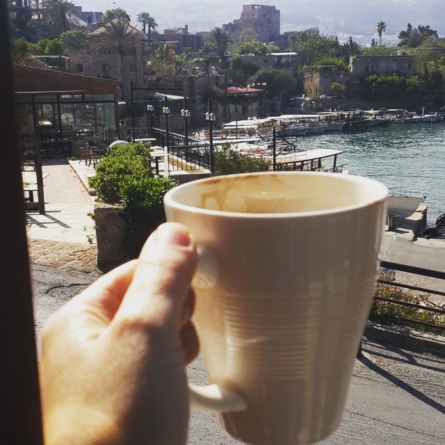 Historical breakfast 😎😎😎 goodmorning morning morningcoffee coffee... (Tournesol Byblos Sur Mer)