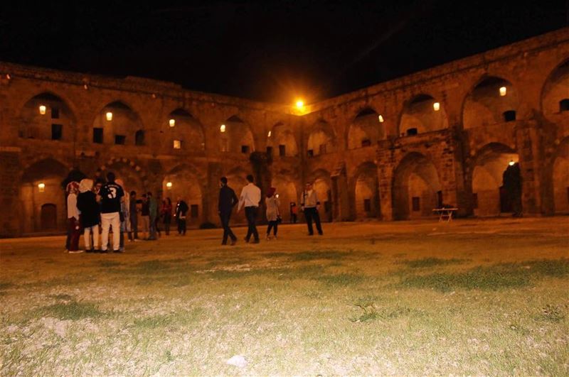  historicalplace  saida  amazing  wonderfullplace  classystyle  nightview ... (خان الافرنج)