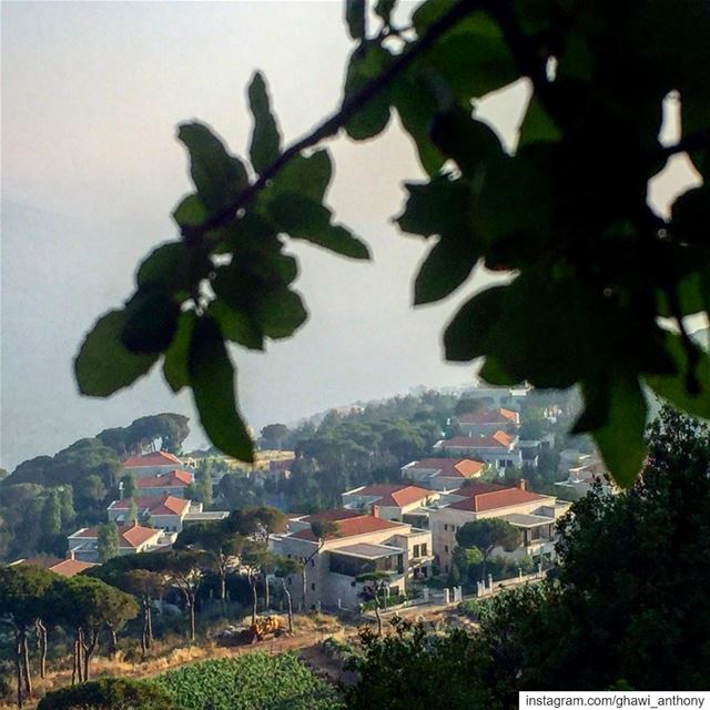 🏡🍃————————————————— houses  trees  villages  view  lebanesevillages ... (Mar Musa, Mont-Liban, Lebanon)
